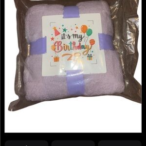 Lavender Birthday Blanket Brand New